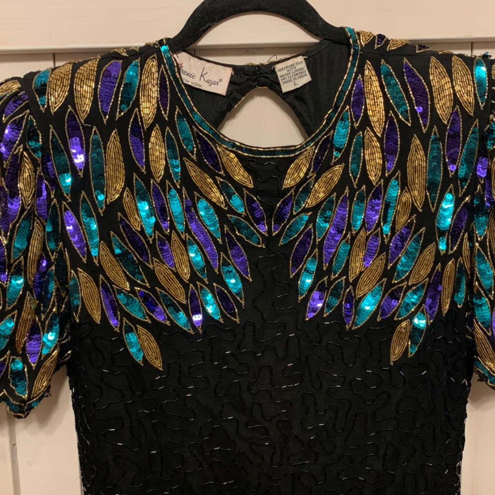 Vintage beaded 1980’s dress - Picture 3 of 7